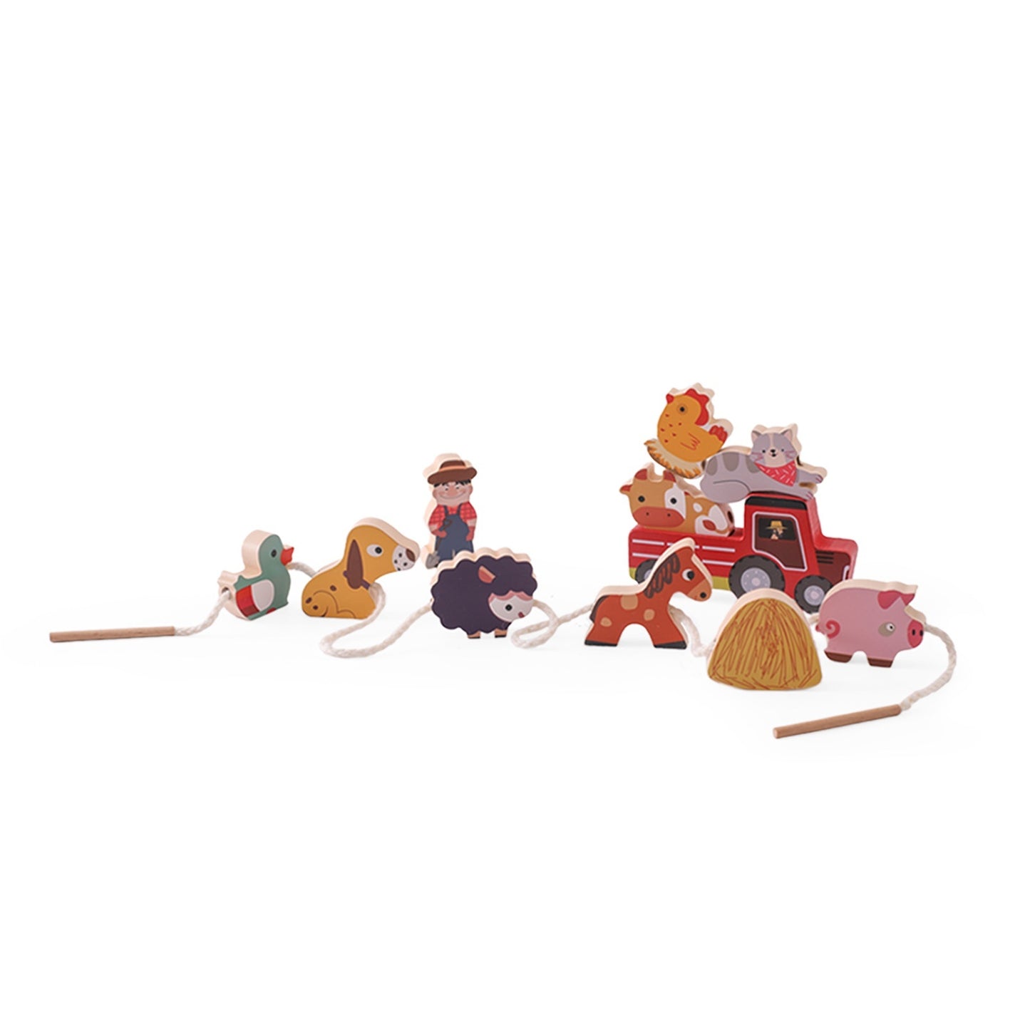 Baby Early Childhood Educational Toys Hands-on Brain Farm Theme Animal Car Shape Decoration Bead String Toy