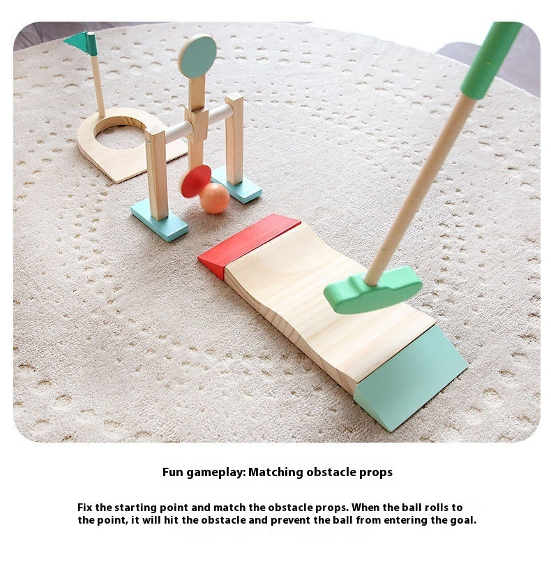 Mini Golf Suit Parent-child Interactive Wooden Toys