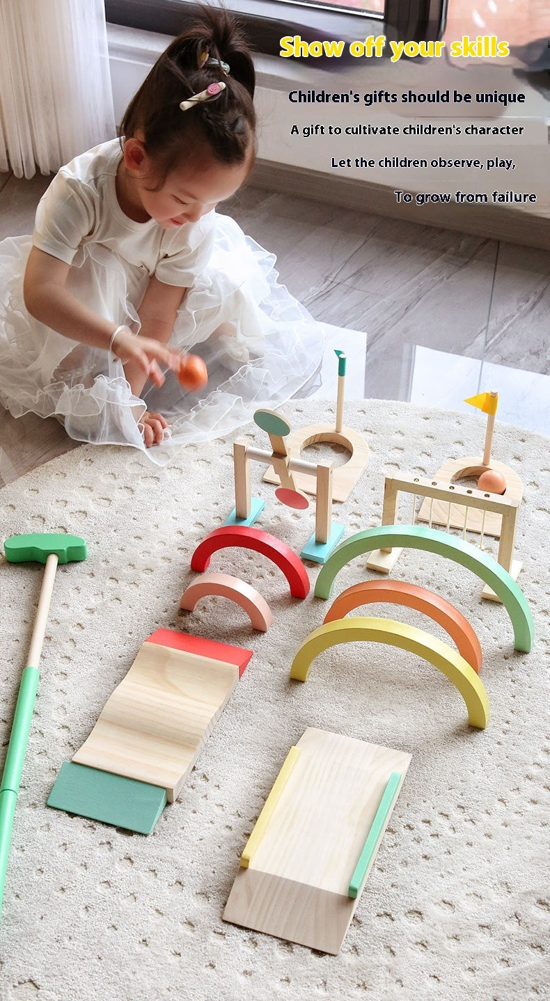 Mini Golf Suit Parent-child Interactive Wooden Toys